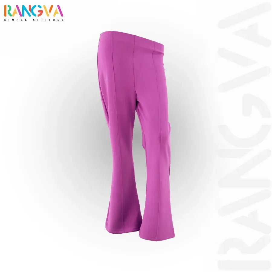 Serene Fit Flare Lounge (Fish Cut) Pants - Pink