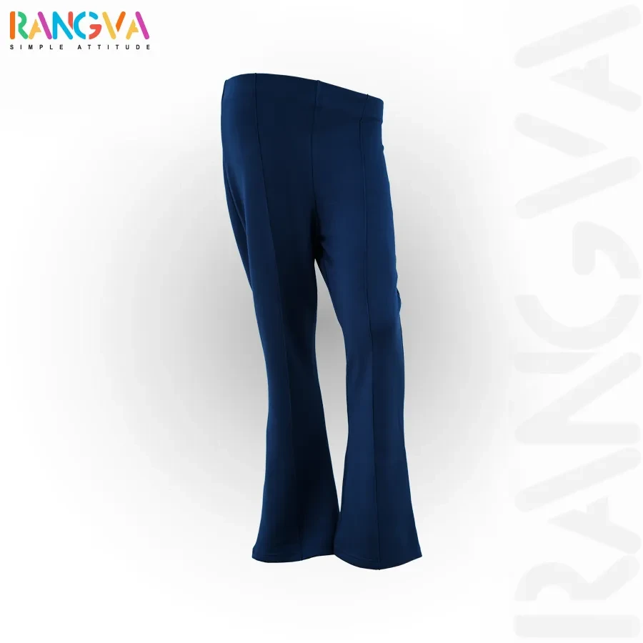 Serene Fit Flare Lounge (Fish Cut) Pants - Navy Blue