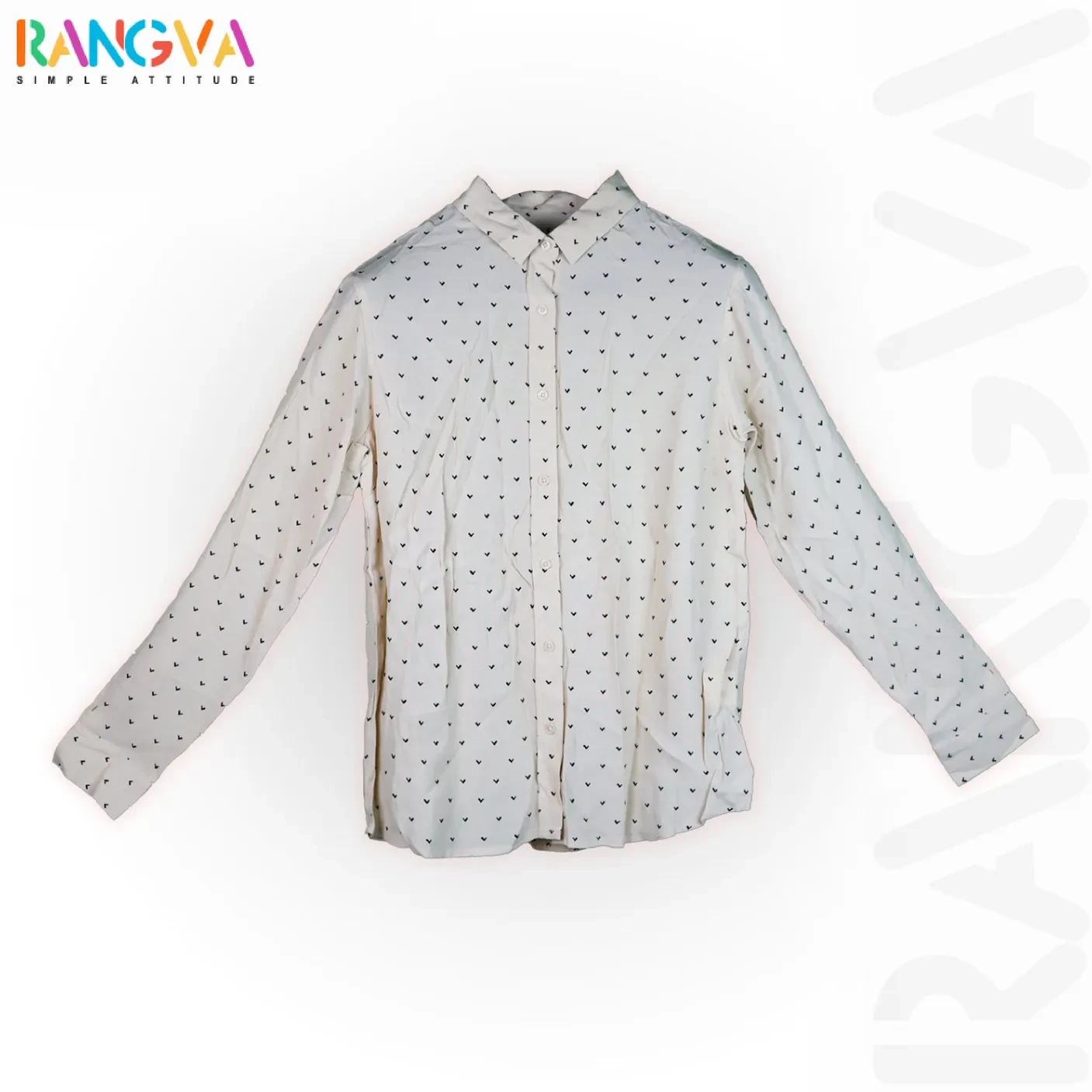 Rangva Women's Heart Print Shirt
